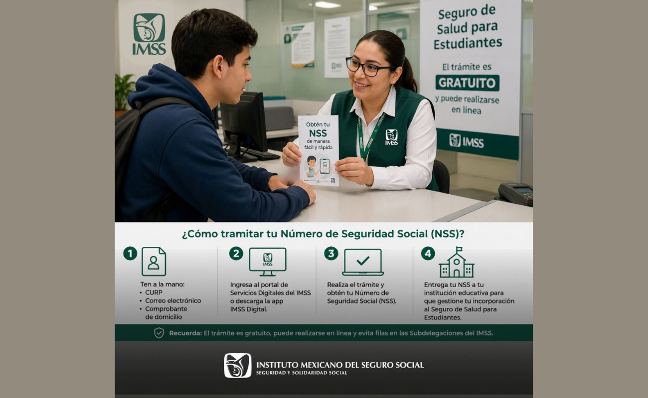 Llama IMSS Baja California a estudiantes a tramitar en línea su número de Seguro de Social y evitar filas en Subdelegaciones