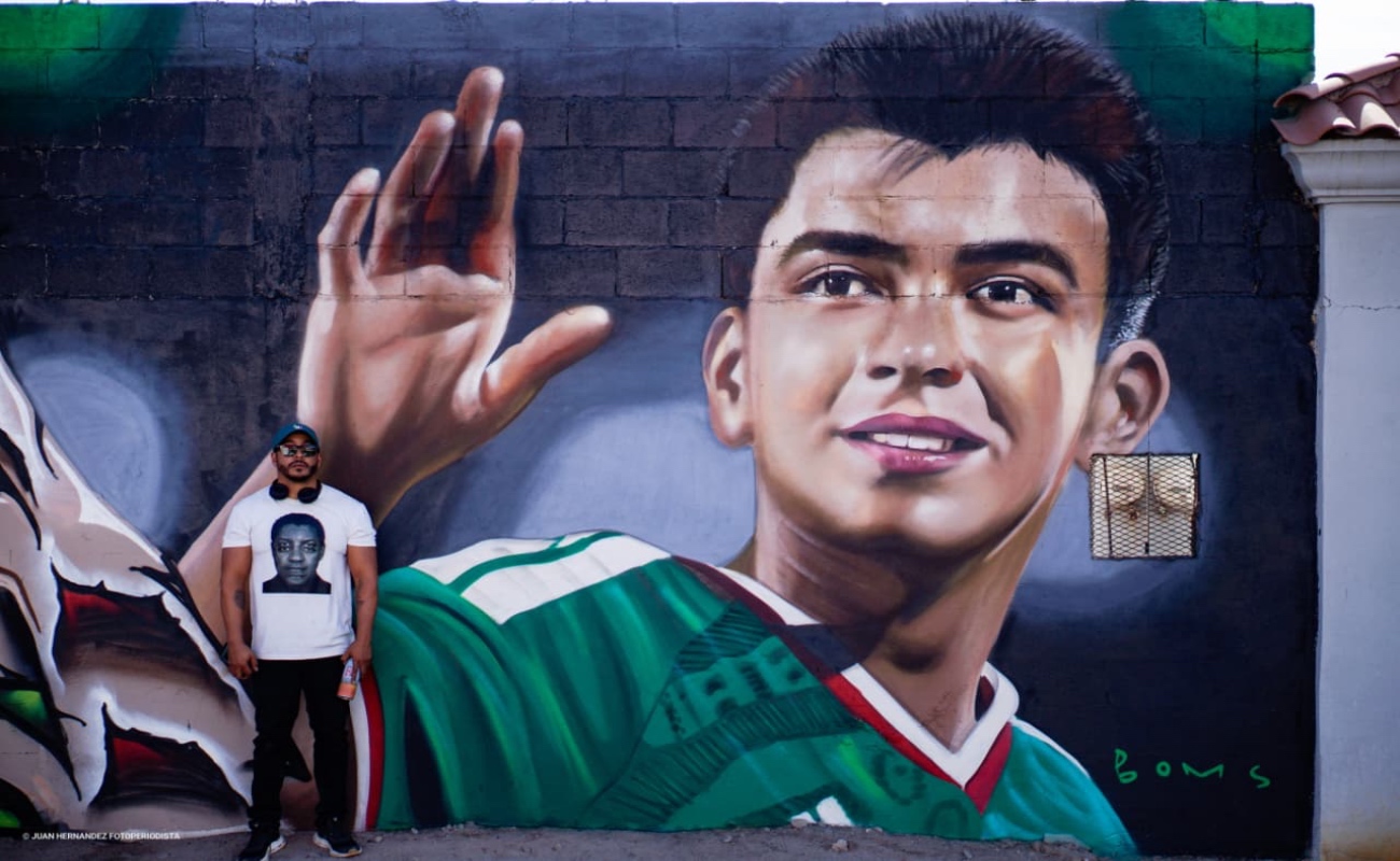 Mural en Mexicali rinde homenaje a "Morita" de la Selección Mexicana