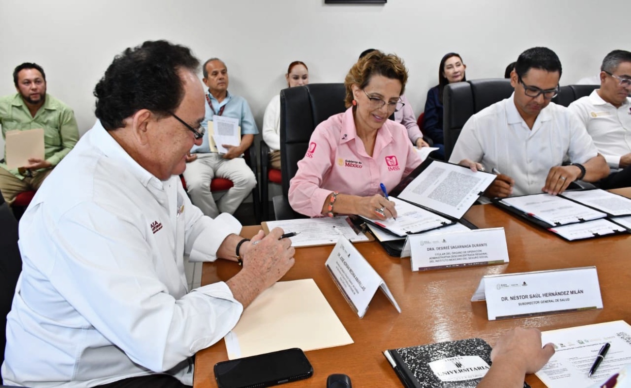 Firman IMSS BC e instituciones de salud convenio para fortalecer el intercambio de servicios médicos
