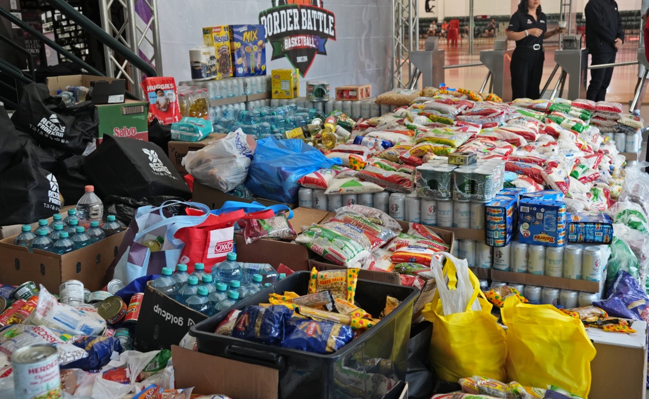 El torneo binacional de básquetbol formativo Border Battle reunió 7.3 toneladas de alimento para Tijuana Sin Hambre.