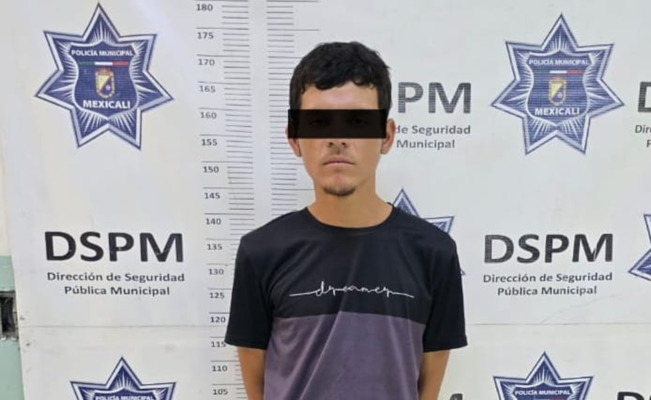 Christian Alexis “N”, se presume está relacionado al menos a cuatro robos en diferentes tiendas Caffenio en Mexicali.