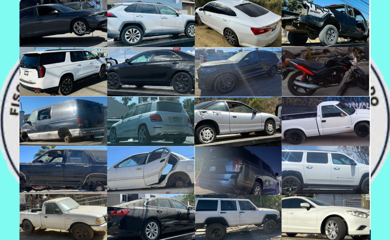 Recupera Fiscalía de BC 37 vehículos con reporte de robo