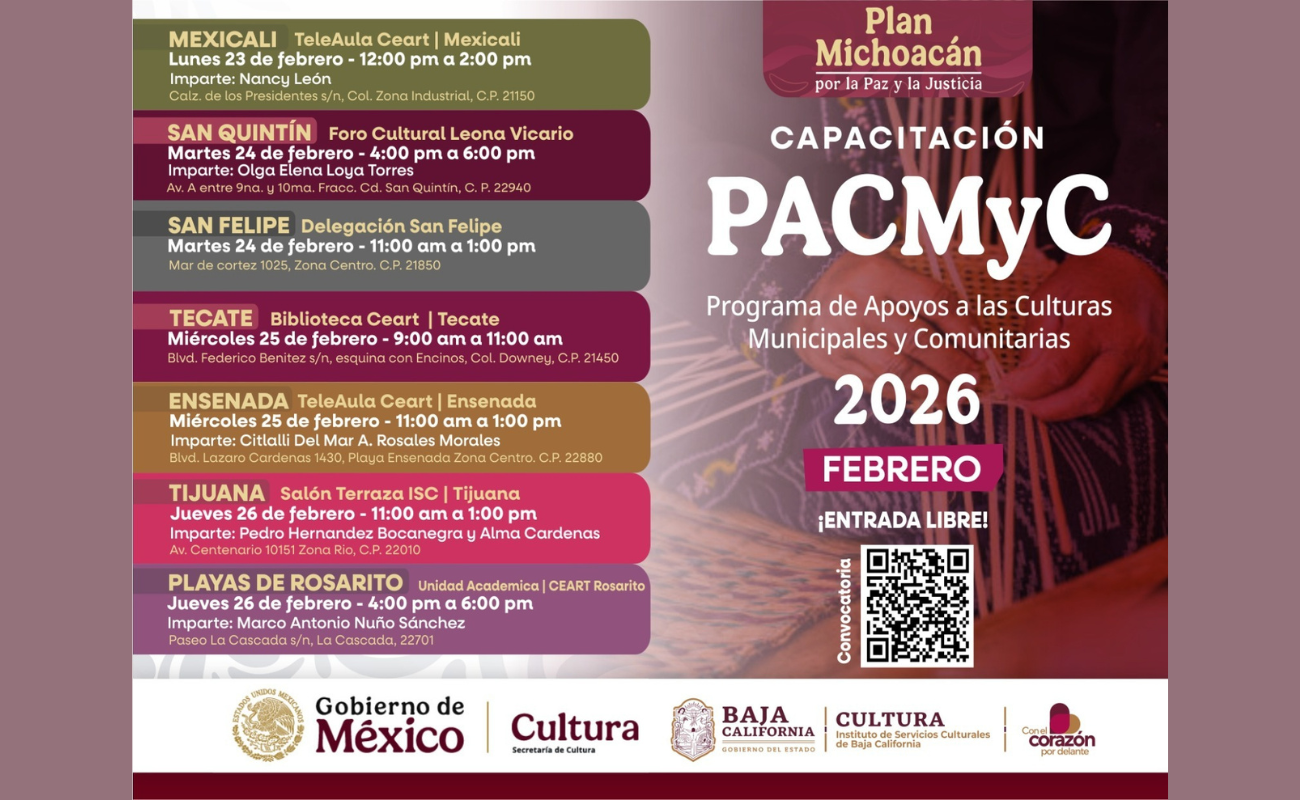 Fortalecen proyectos culturales comunitarios en Baja California