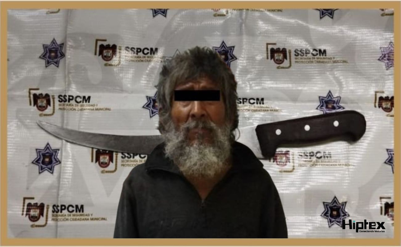 Sergio “N” fue detenido por la Policía Municipal de Tijuana, luego de agredir con arma blanca a una persona.