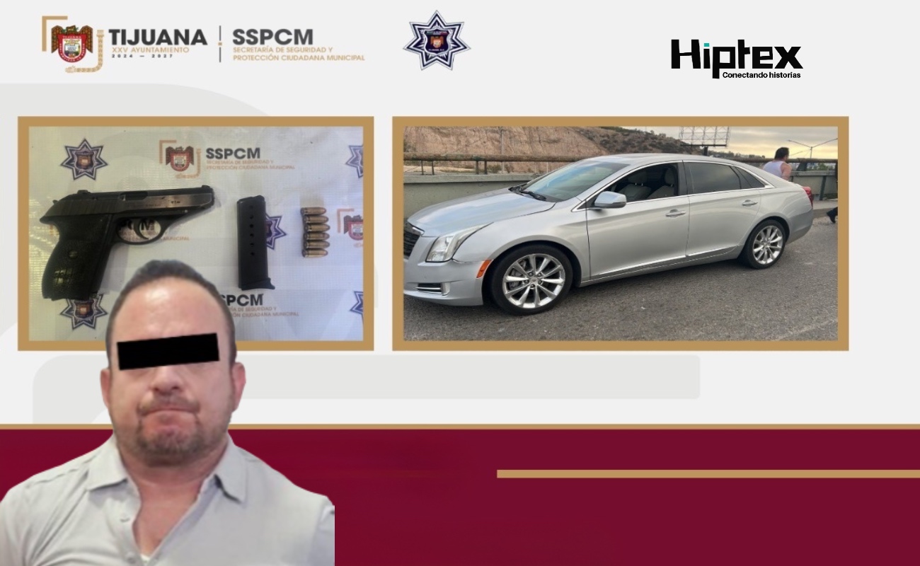 A Sergio ‘N’, le fue asegurada un arma de fuego calibre .380 abastecida con cartuchos útiles.