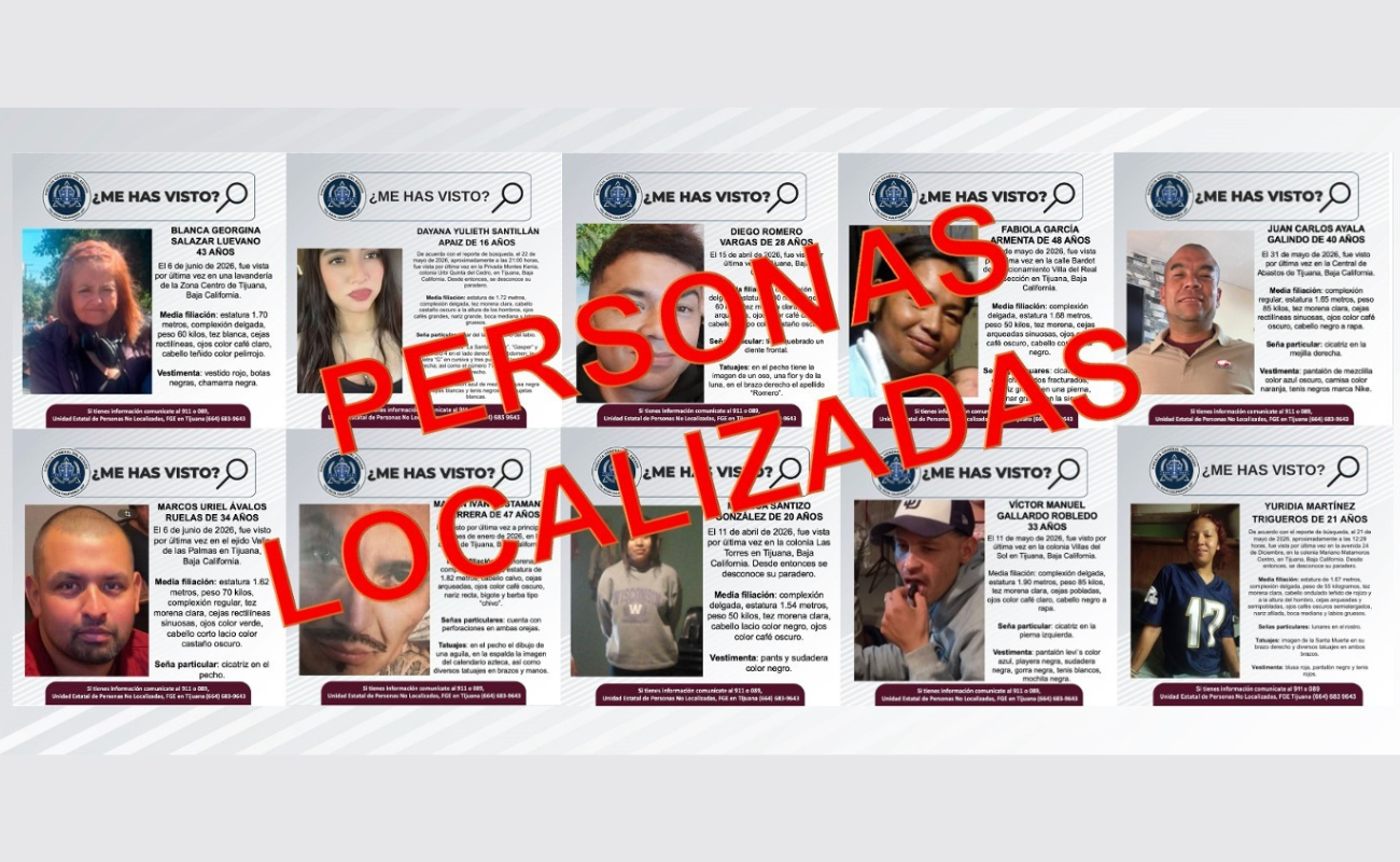 La localización fue posible gracias a la colaboración ciudadana y el trabajo de la Fiscalía Especializada.