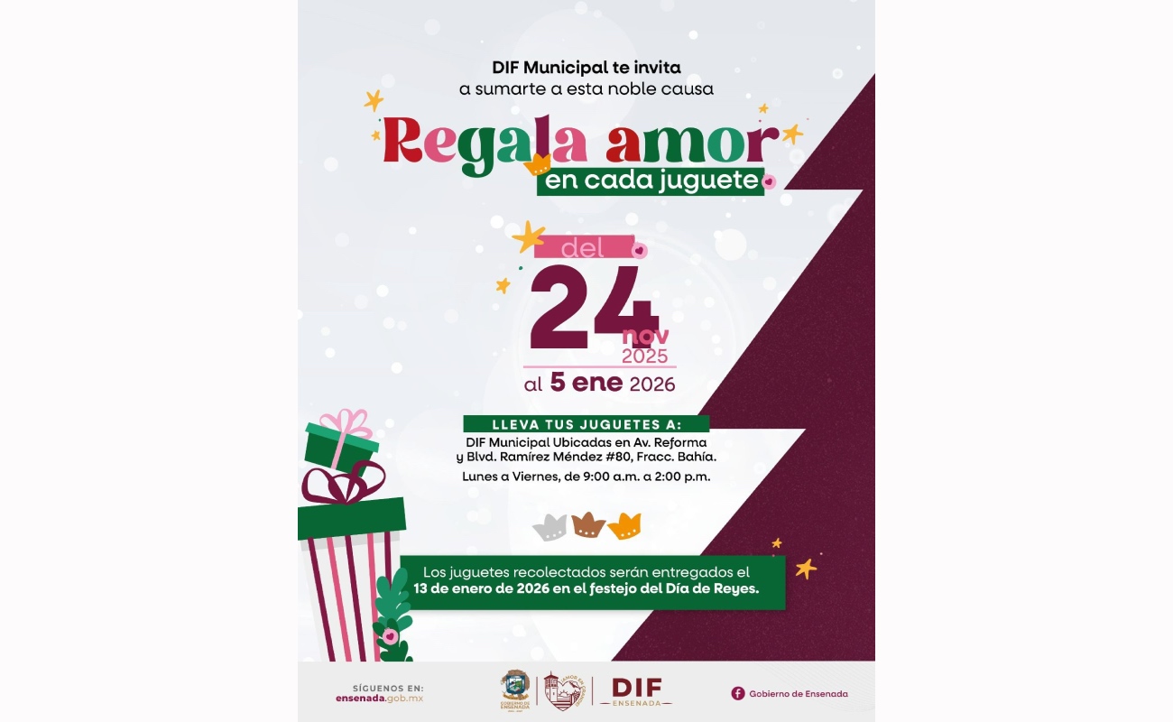 La meta es reunir mil 200 juguetes para niñas y niños en situación vulnerable.