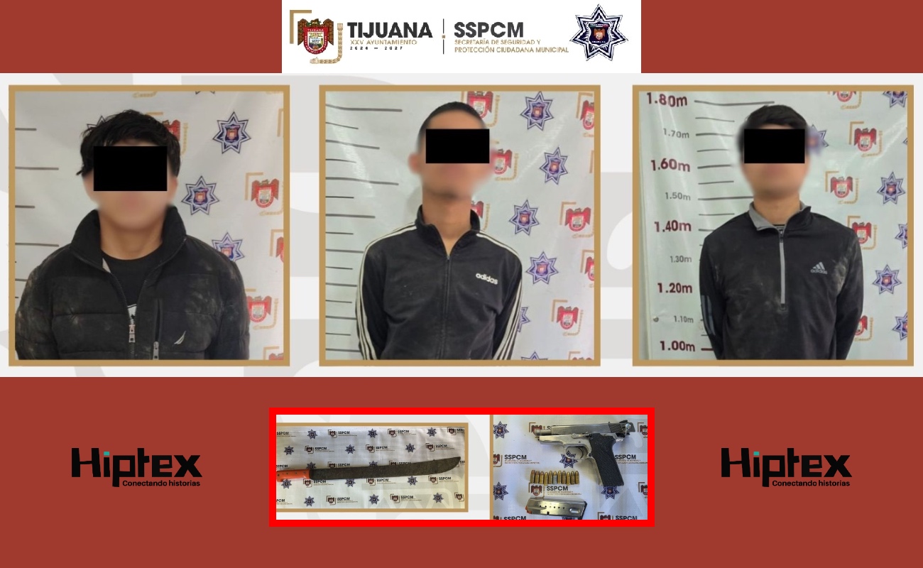 Alexander “N”, Manuel E. “N” y Raúl “N”, los detenidos.