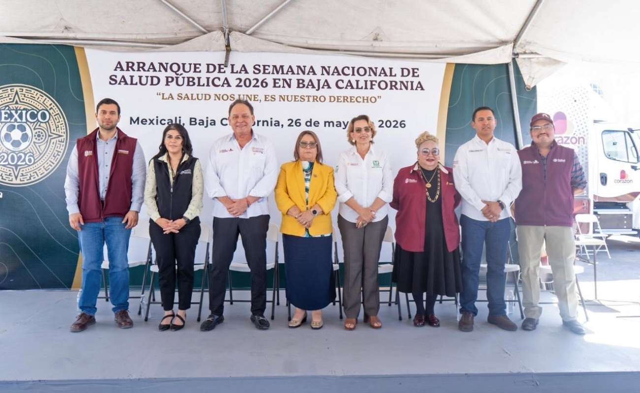 Baja California inicia la Semana Nacional de Salud Pública 2026, del 23 al 30 de mayo, con el lema “La salud nos une, es nuestro derecho”.