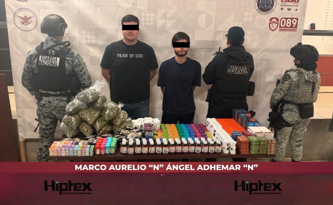 Los detenidos y lo asegurado quedaron a disposición de la Fiscalía General de la República (FGR).