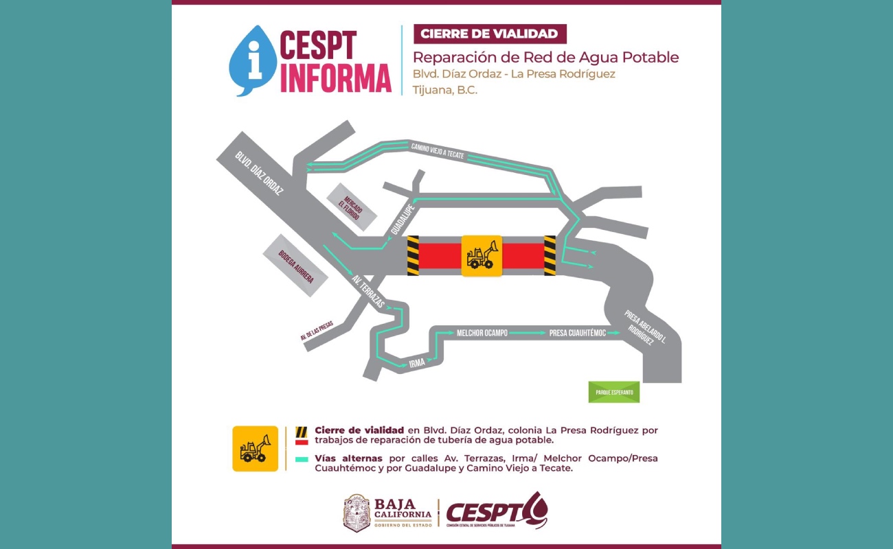 Se reparará fuga en la linea Presa-Morelos.