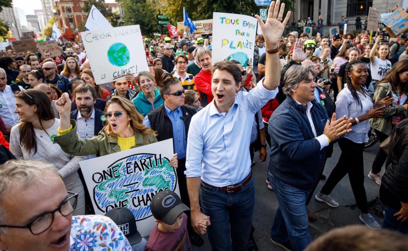 El primer ministro de Canadá, Justin Trudeau, y la activista sueca Greta Thunberg se reunieron este viernes.
