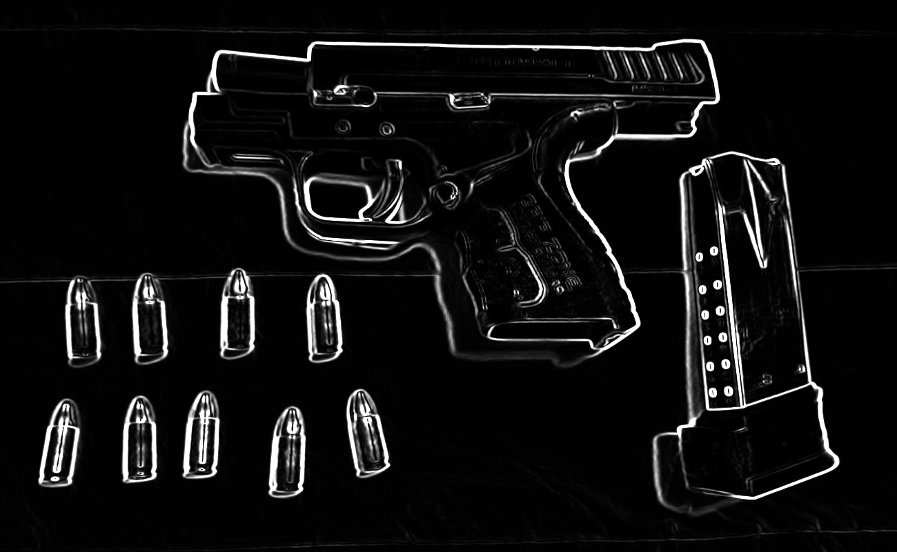 A David le decomisaron un arma calibre 9 mm.