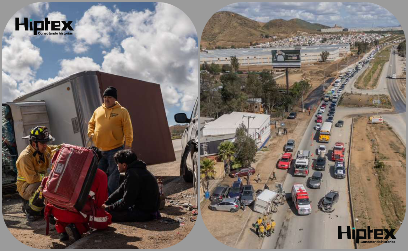 Tres vehículos se vieron involucrados y uno de ellos terminó volcado.