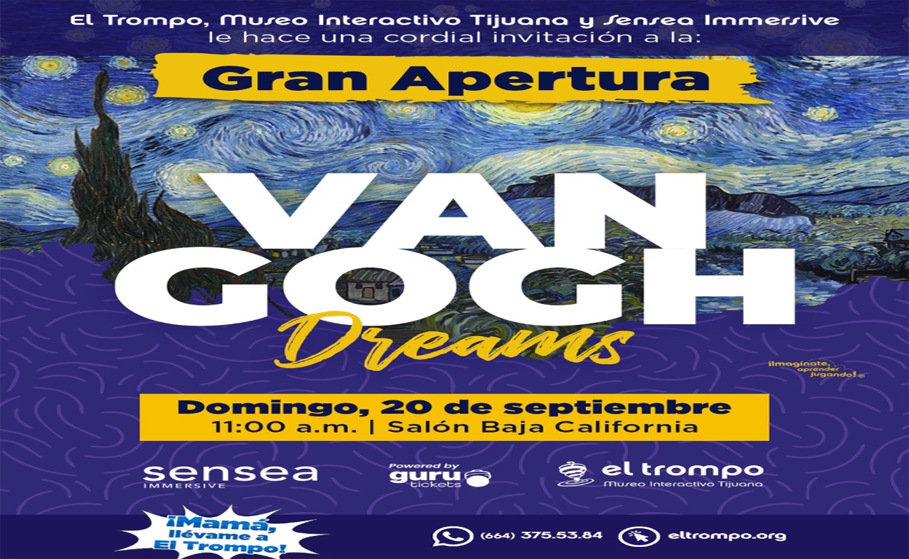 Inicia este domingo exposición “Van Gogh Dreams” en El Trompo