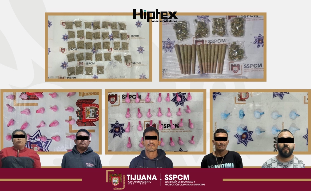 Asegura Policía Municipal 117 envoltorios con sustancias que presentaban características similares al cristal y la marihuana.