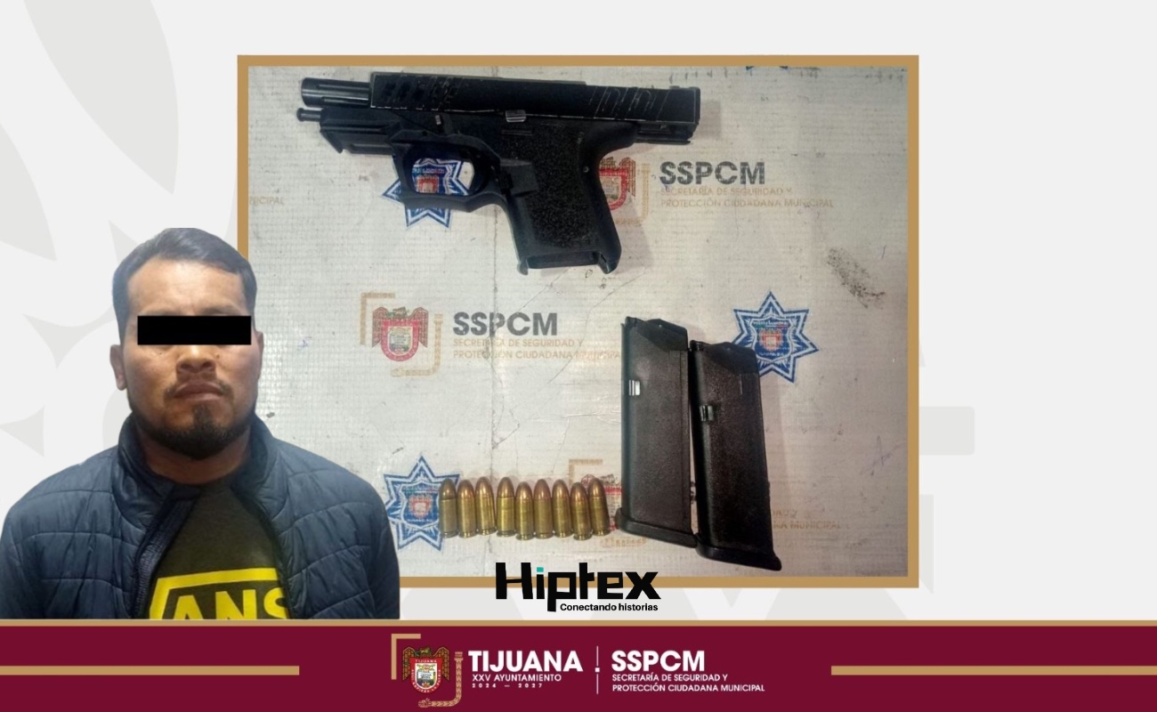 Captura Policía Municipal a sujeto por amenazas y portación de arma de fuego