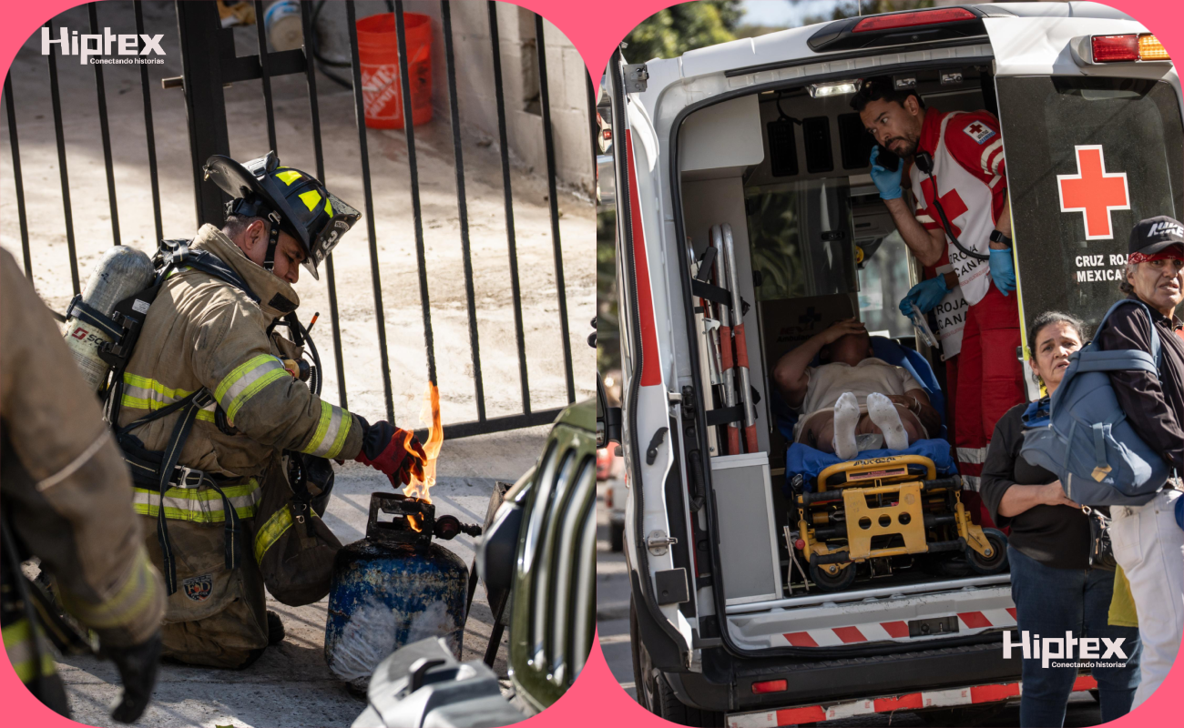 La vivienda registró daños materiales.