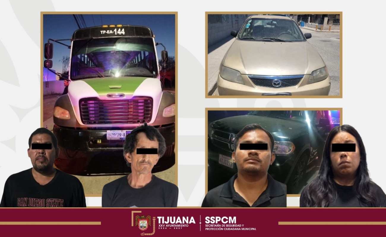 Luis Alfredo “N”, Pablo "N" y Gloria “N", y Óscar “N”, los detenidos.