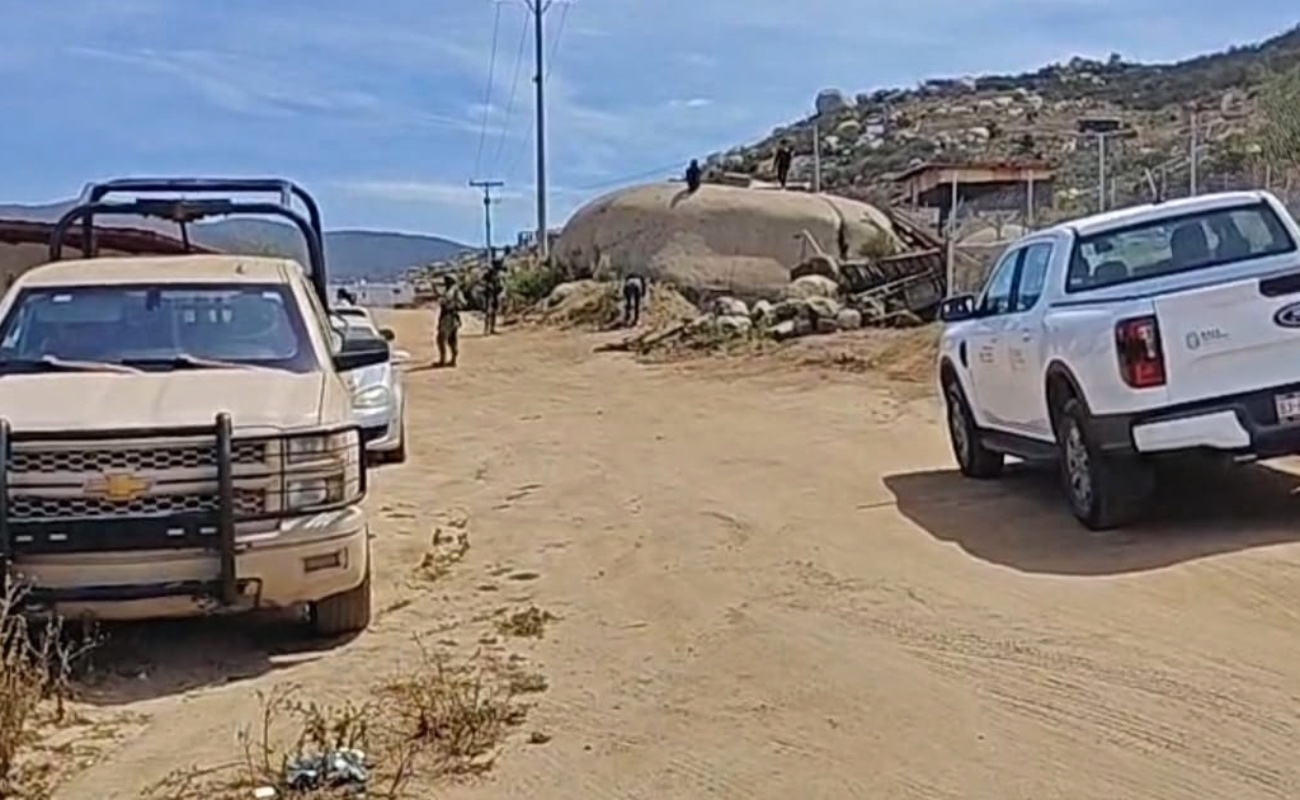 Restos humanos fueron hallados en una maleta en Invasión El Roble, Ensenada.