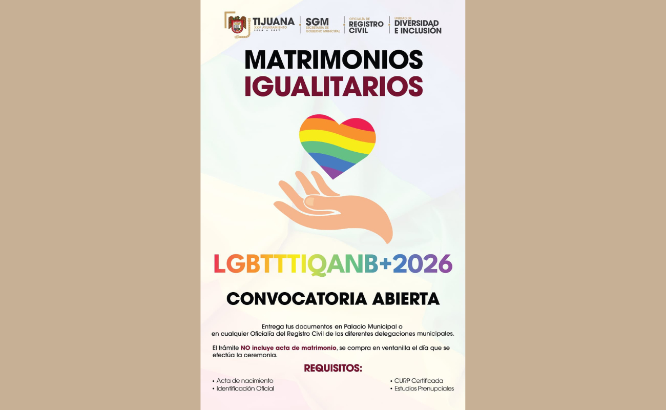 Las parejas interesadas deben presentar la documentación requerida y pueden acceder a beneficios como la gratuidad del acto civil y la exención de pláticas prematrimoniales.