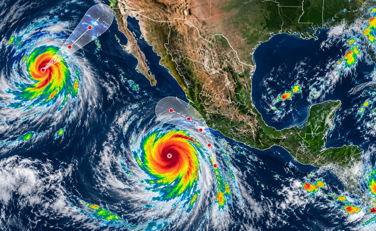 Huracanes Simón y Rachel mantienen en alerta a México por lluvias, vientos y oleaje elevado