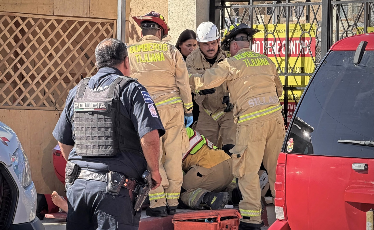 Eñ hombre herido fue trasladado a un hospital.