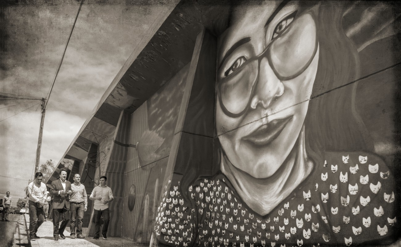 El mural fue terminado esta semana y se puede apreciar en la barda exterior de la Unidad Deportiva Reforma en la Mesa de Otay